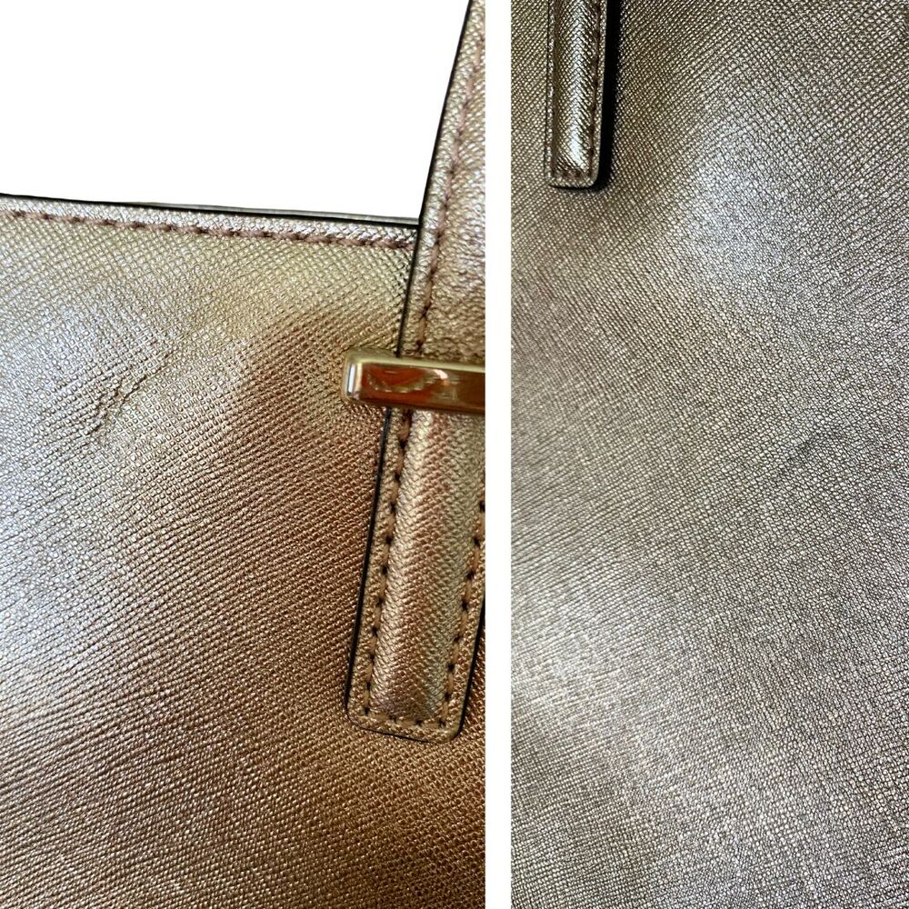 Kate Spade Cedar Street Harmony Gold Leather Tote Shoulder Bag - Picture 12 of 14